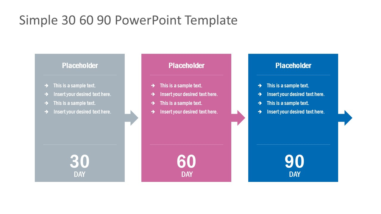 Simple 30 60 90 Day PowerPoint Template SlideModel