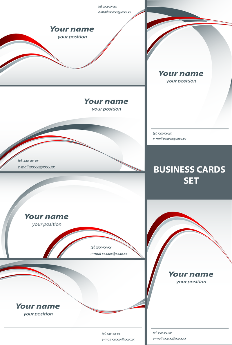 Simple Line Card Template Vector Vector Download