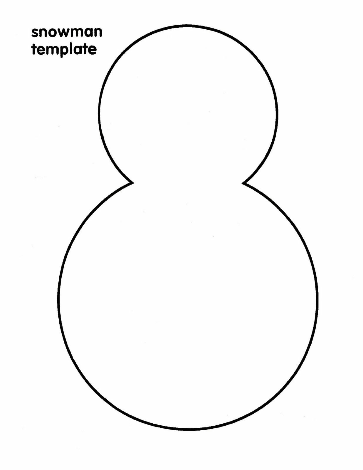 Snowman Outline Template Christmas Ornament Template Snowman Outline