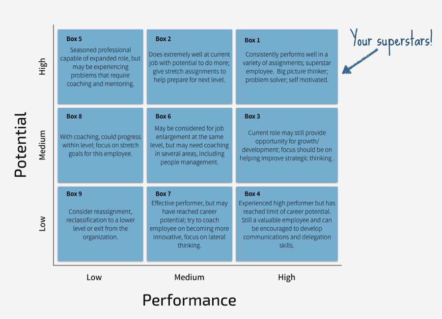 Succession Planning With The 9 Box Grid On Performance Reviews Trakstar