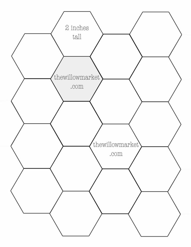 Two Inch Hexagon Template Hexagon Quilt Pattern Hexie Quilt Hexie 