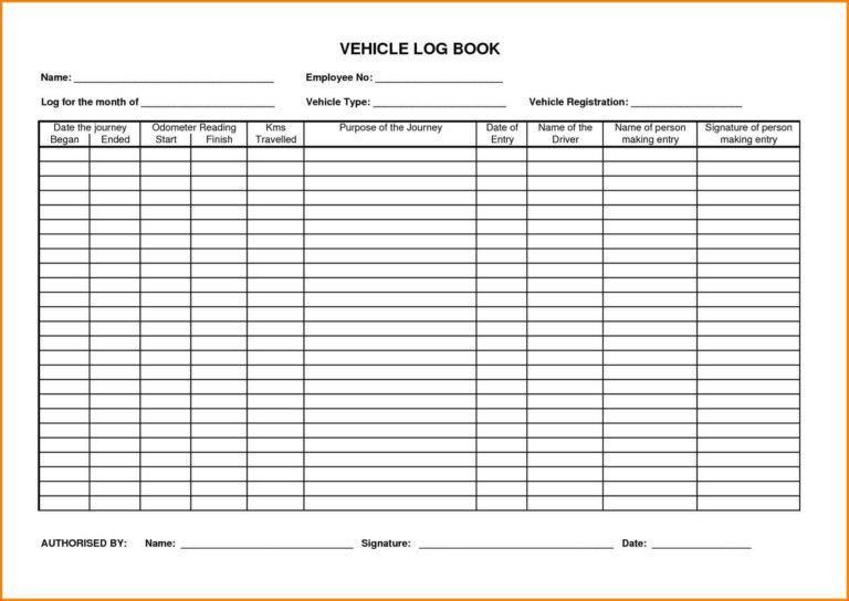 Vehicle Fuel Log Spreadsheet Throughout Vehicle Fuel Log Book Template 