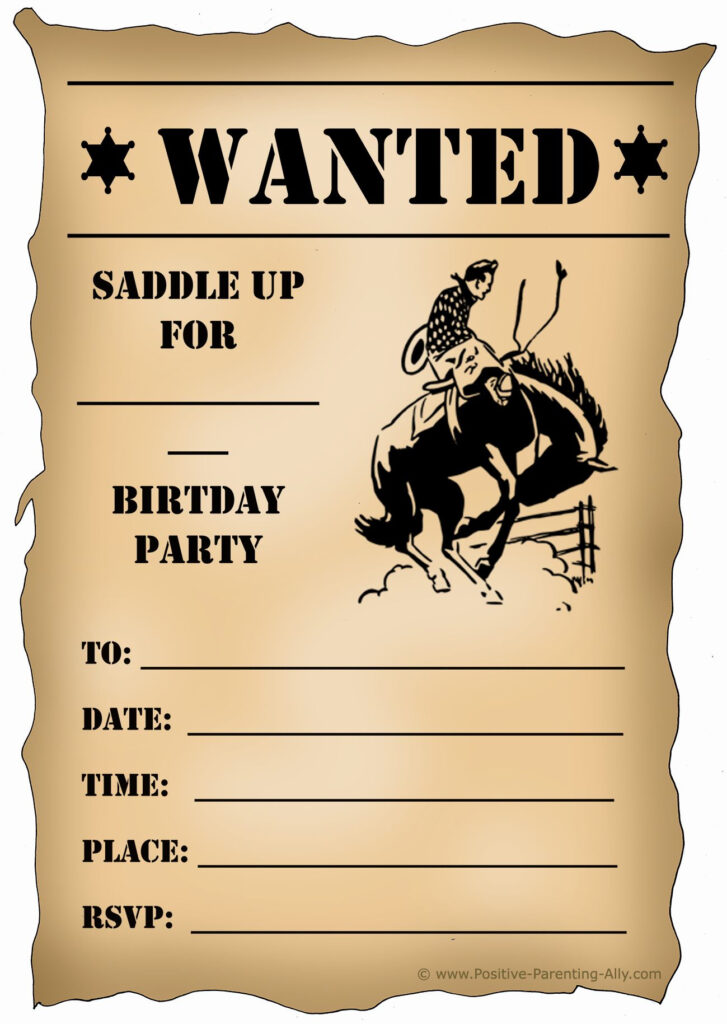Western Invitation Template Free Best Of Free Printable Birthday Party