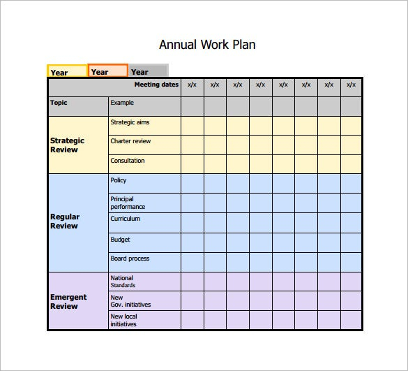Work Plan Template 12 Free Word PDF Documents Download Free