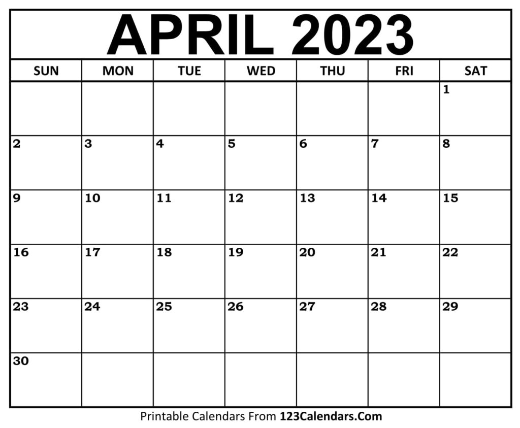 April 2023 Calendars Get Calendar 2023 Update
