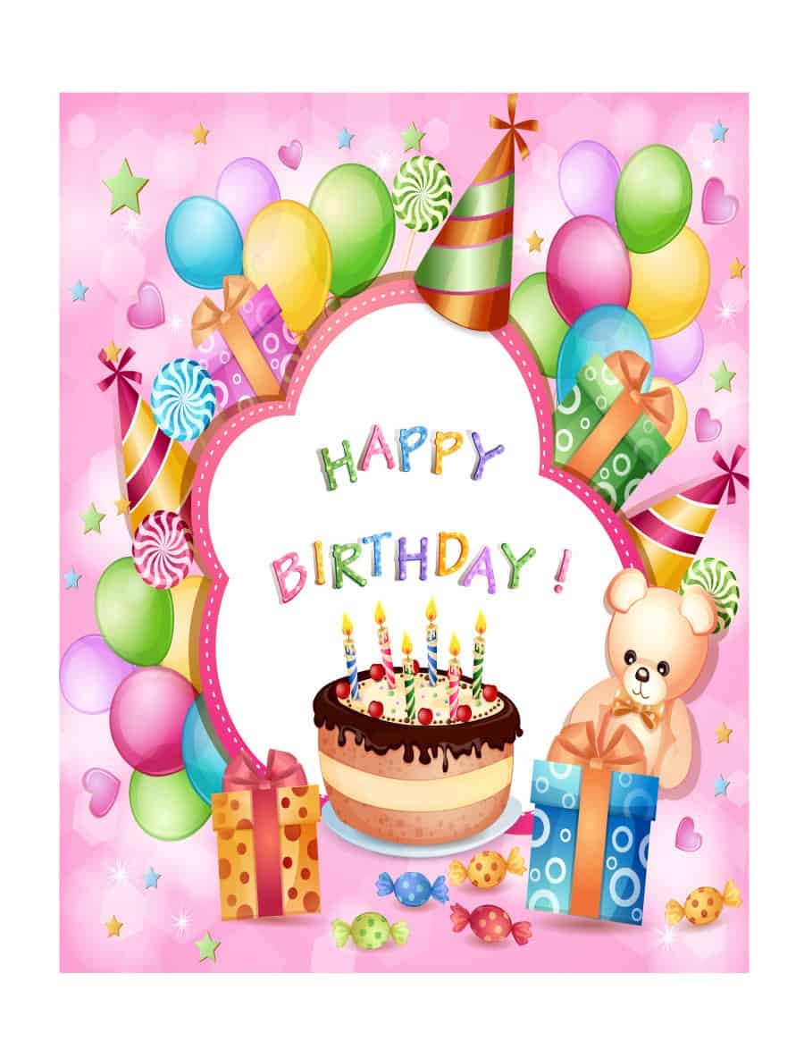 Birthday Card Template Free Download Free Vector Bodaswasuas