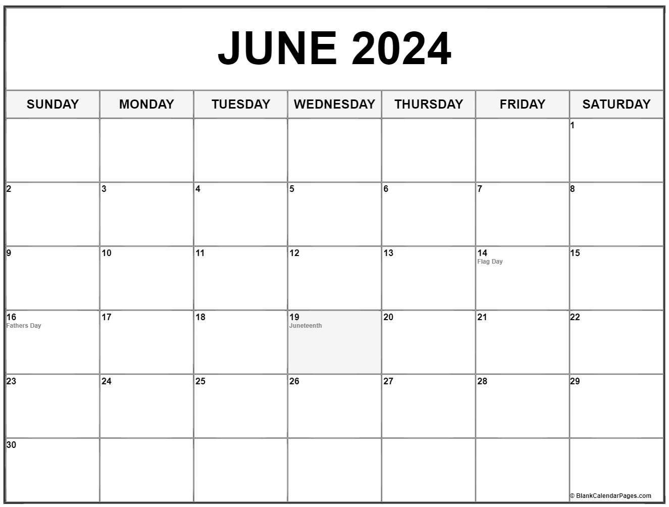 Blank Calendar June 2024 Best Latest Review Of Printable Calendar For