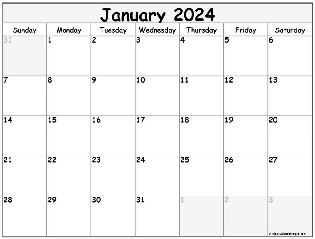 Blank Monthly Calendar Template 2024 Calendar 2024 Ireland Printable