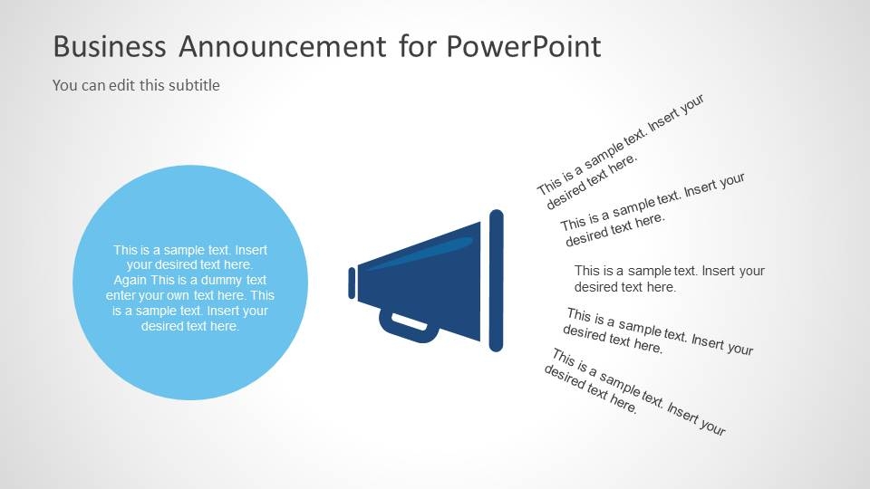 Business Announcement Template For PowerPoint SlideModel