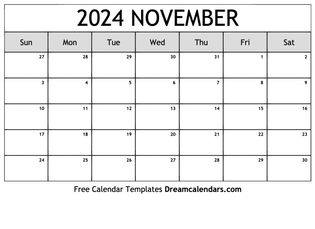 Calendar 2024 November Calendar Printable Cool Awasome List Of 