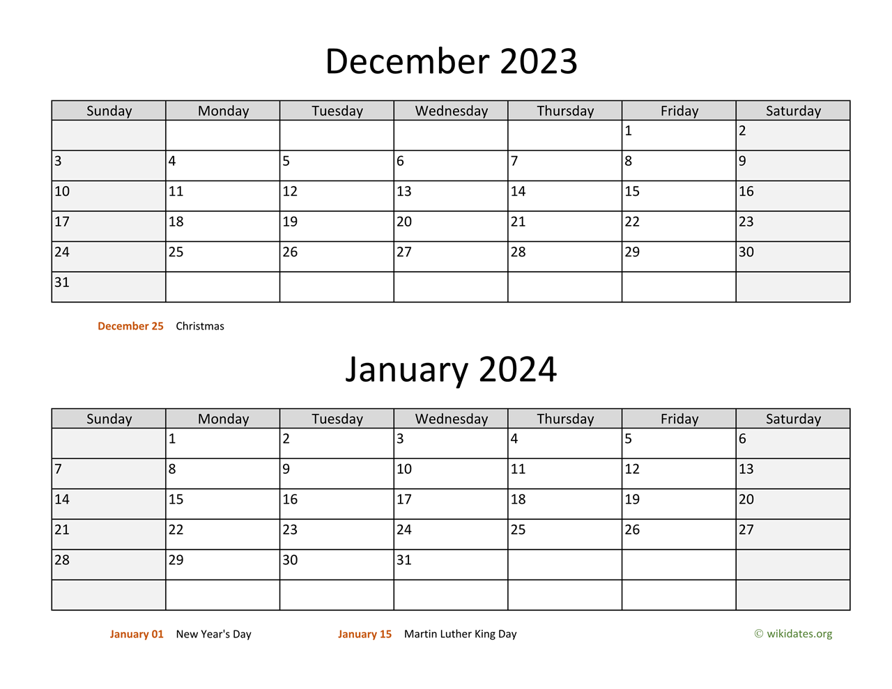December 2023 Calendar January 2024 Calendar Get Calendar 2023 Update