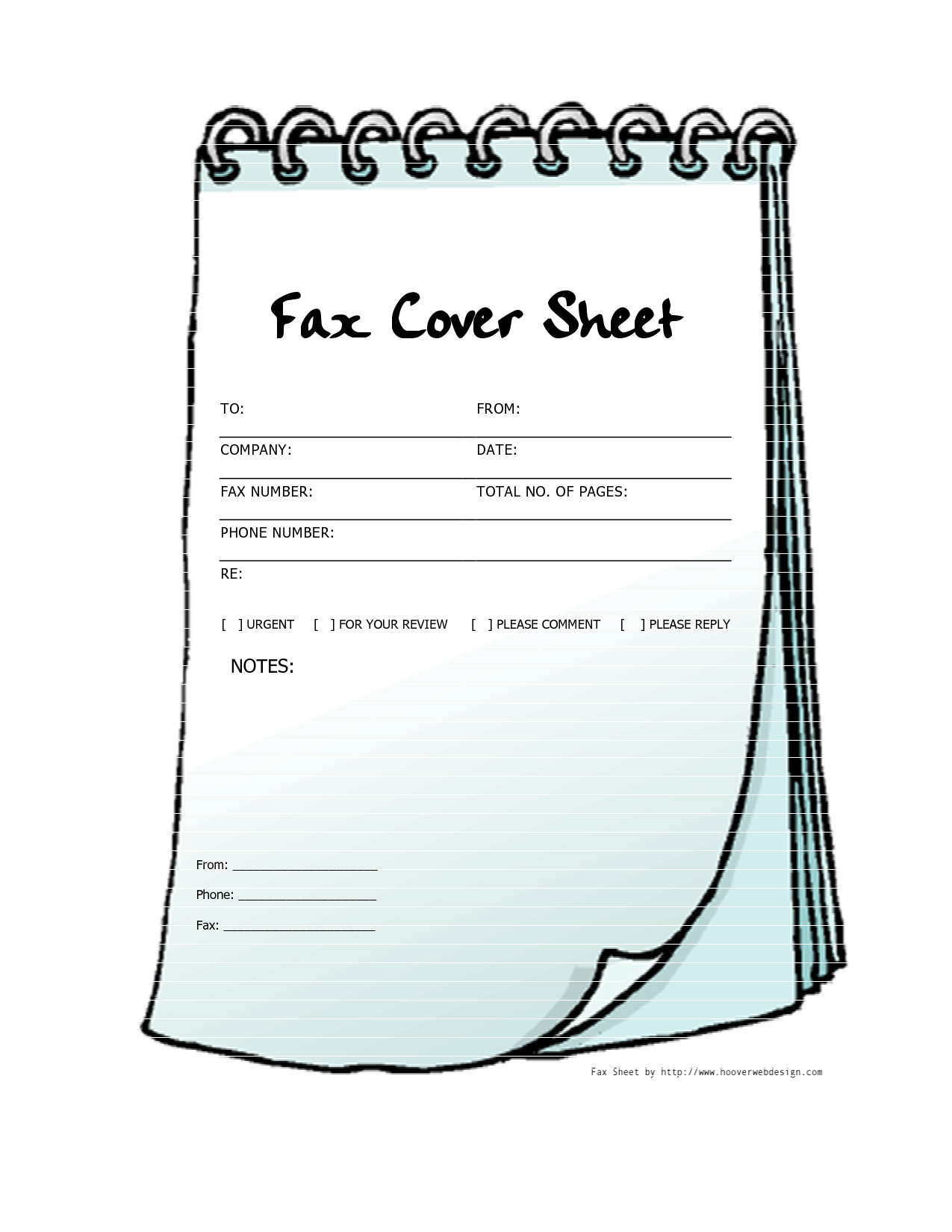 Downloadable Fax Cover Sheet Template