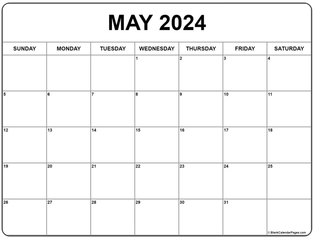 Free Fillable May 2024 Calendar 2024 CALENDAR PRINTABLE