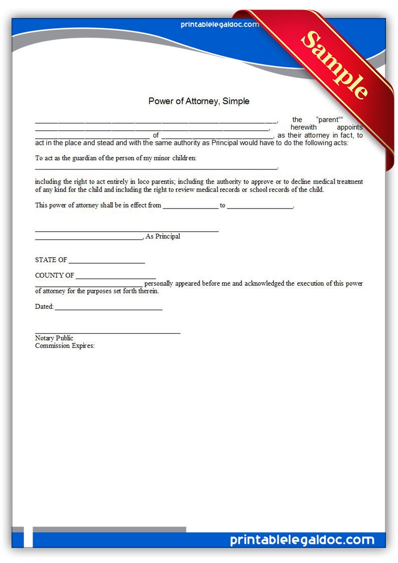 Free Power Attorney Forms Printable Printable Forms Free Online