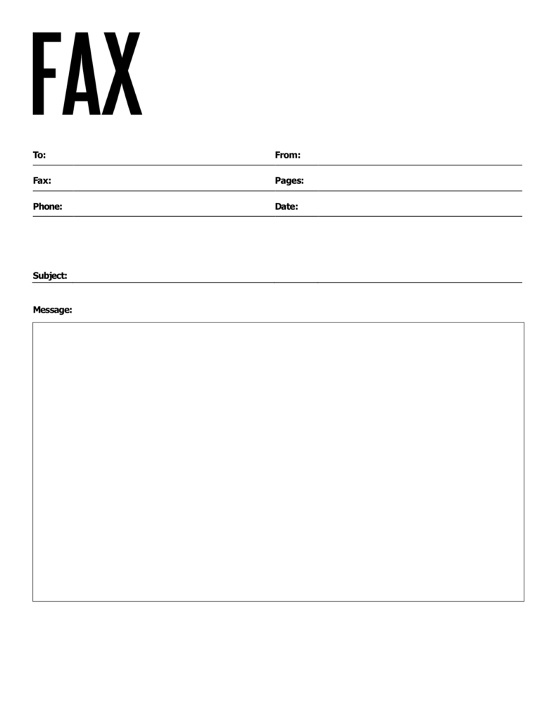 Free Printable Fax Cover Sheet Template PRINTABLE TEMPLATES