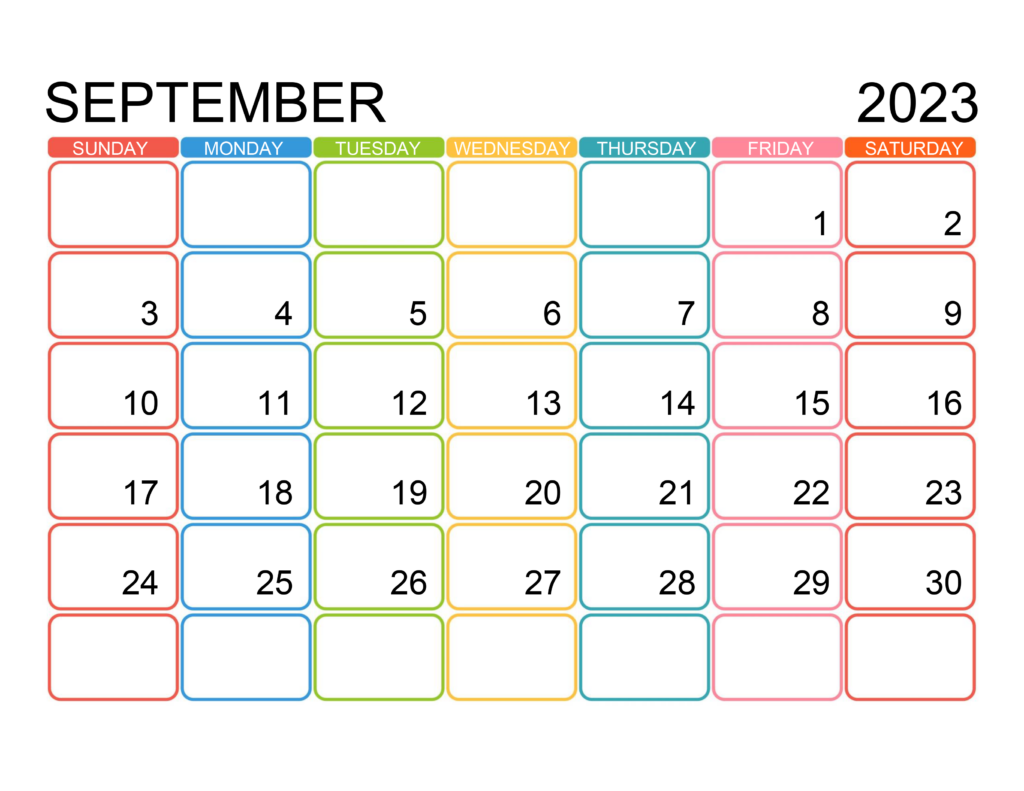 Free Printable September 2023 Calendar Printable Calendar 2023