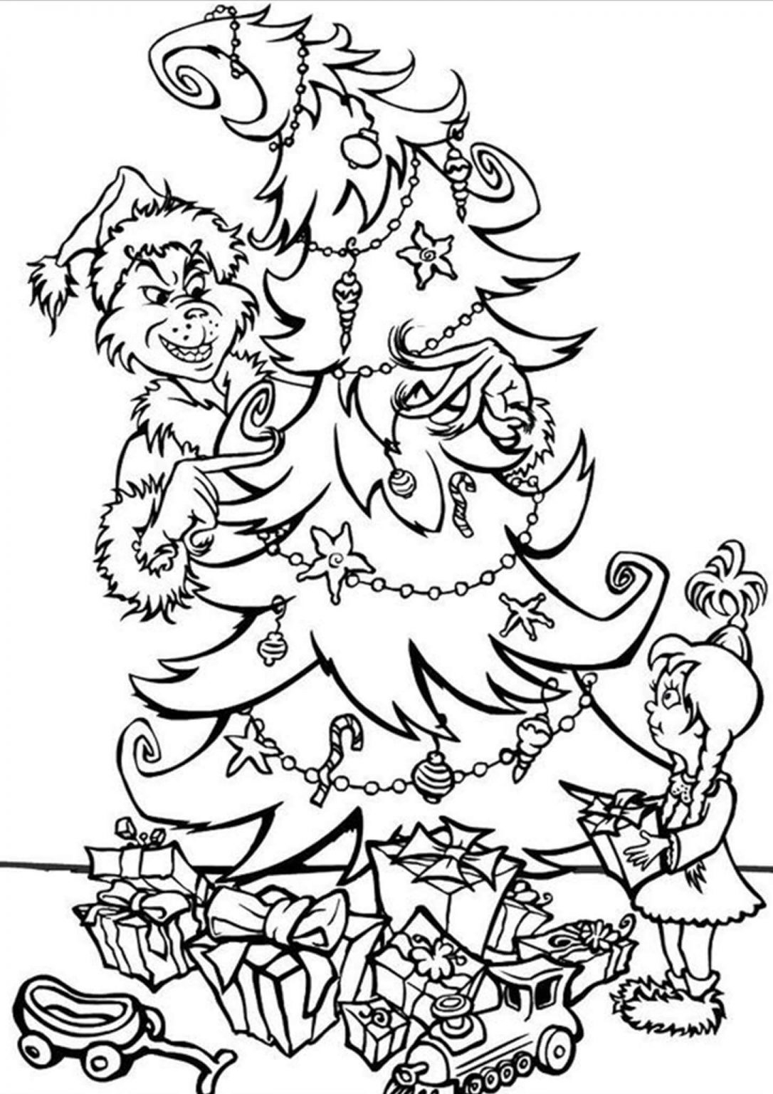 Grinch Coloring Pages Free Printable