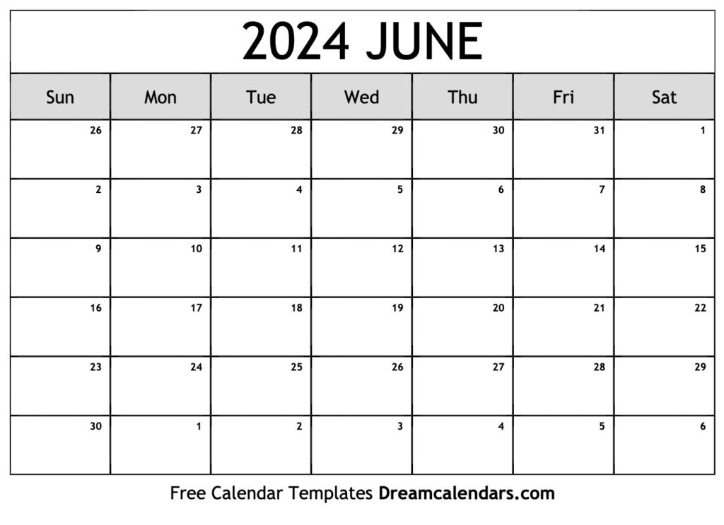 June 2024 Calendar Free Blank Printable With Holidays