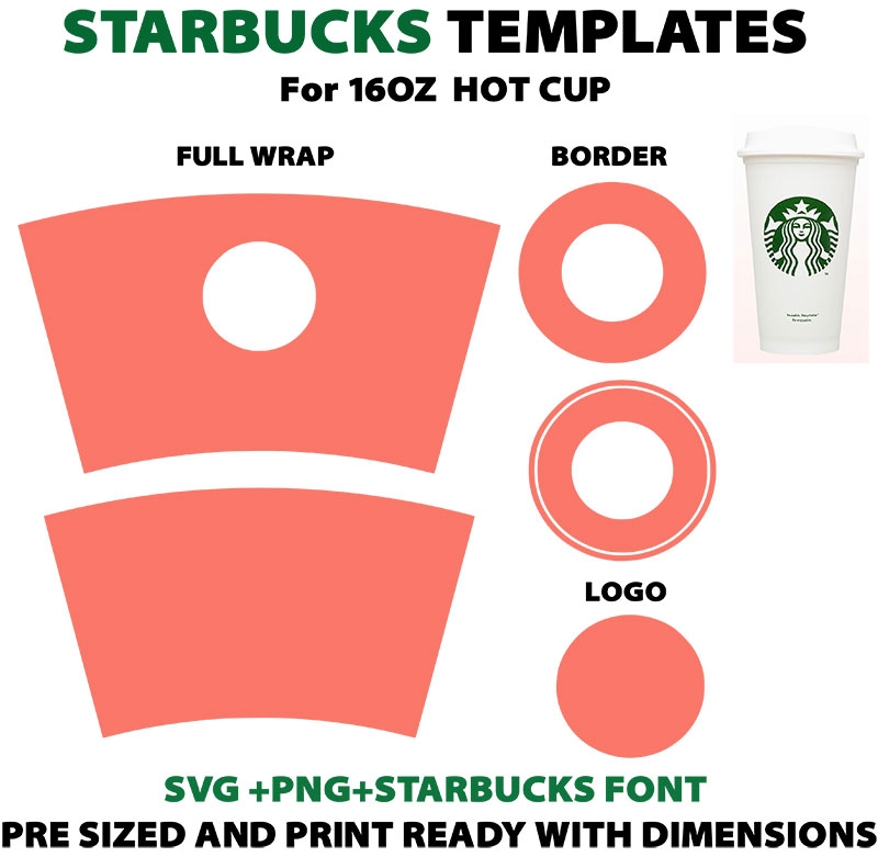 Papercraft Scrapbooking Wrap FREE Starbucks Cup Template Included Pro