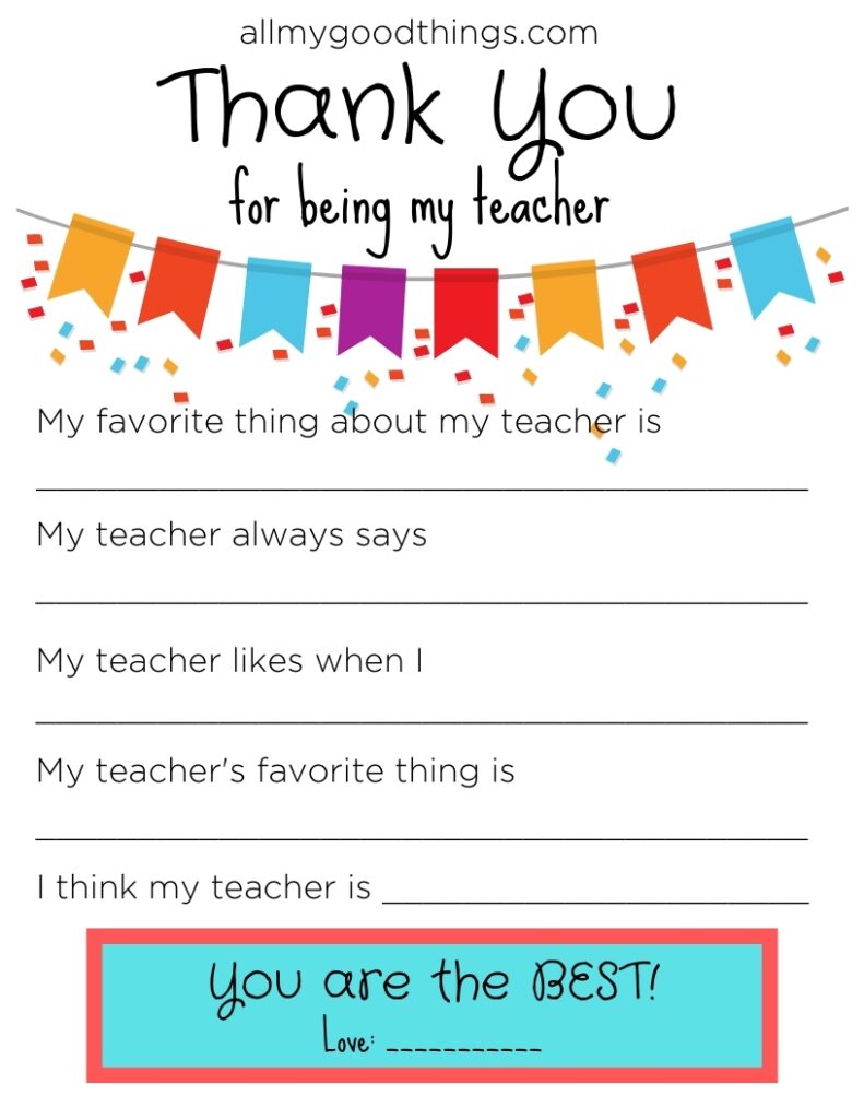 Printable Card For Teacher Appreciation Day Printable Cards