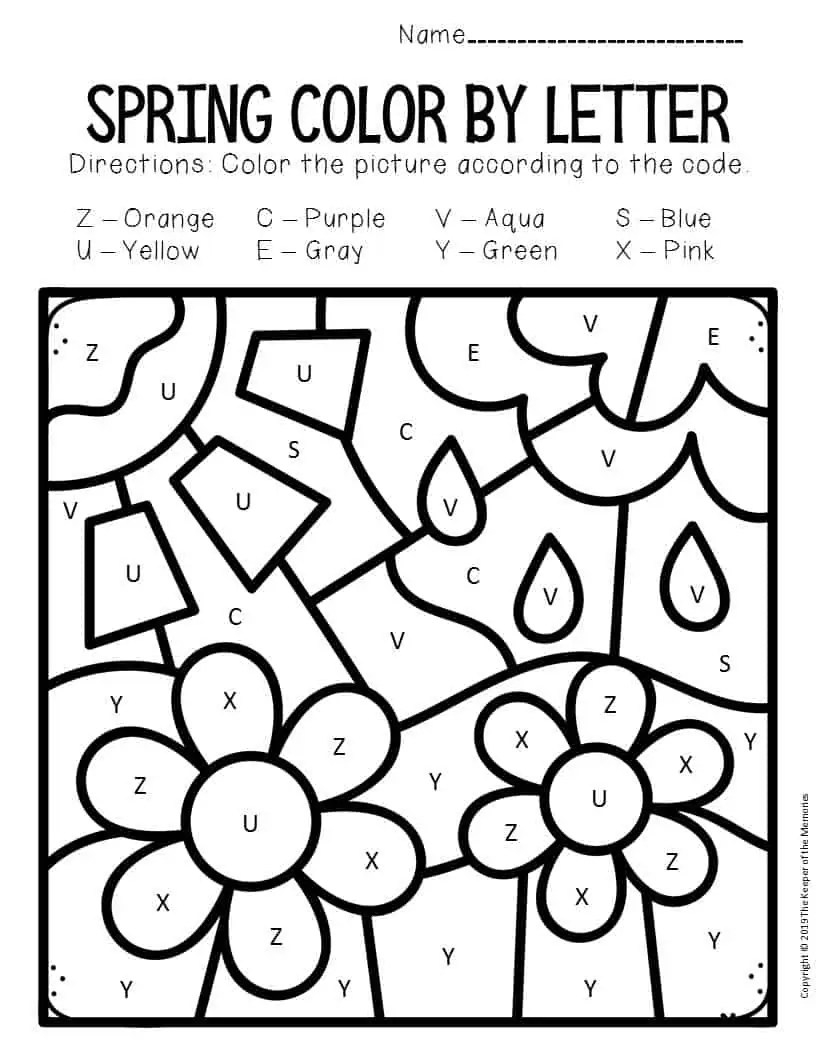 Printable Color By Letter Worksheets LetterWorksheet