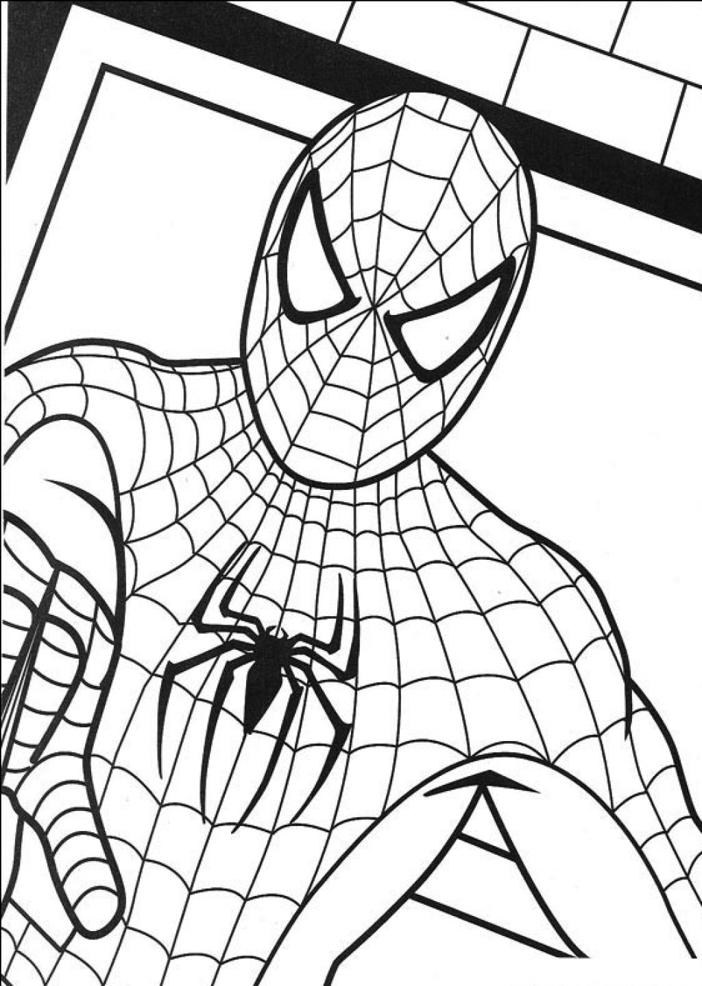 Printable Coloring Spiderman