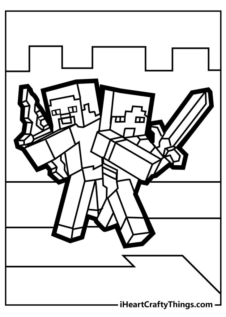 Printable Minecraft Coloring Sheets