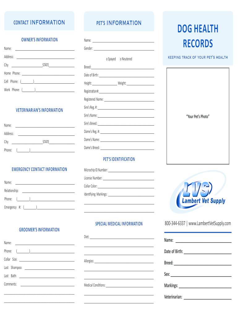 Printable Pet Vaccination Record Fill Online Printable Fillable