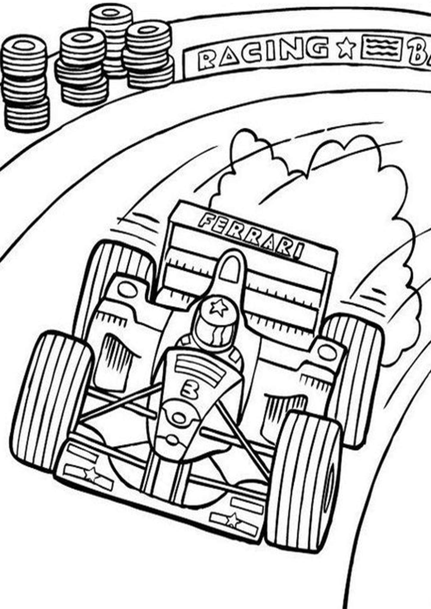 Race Car Coloring Pages Printable Martin Printable Calendars
