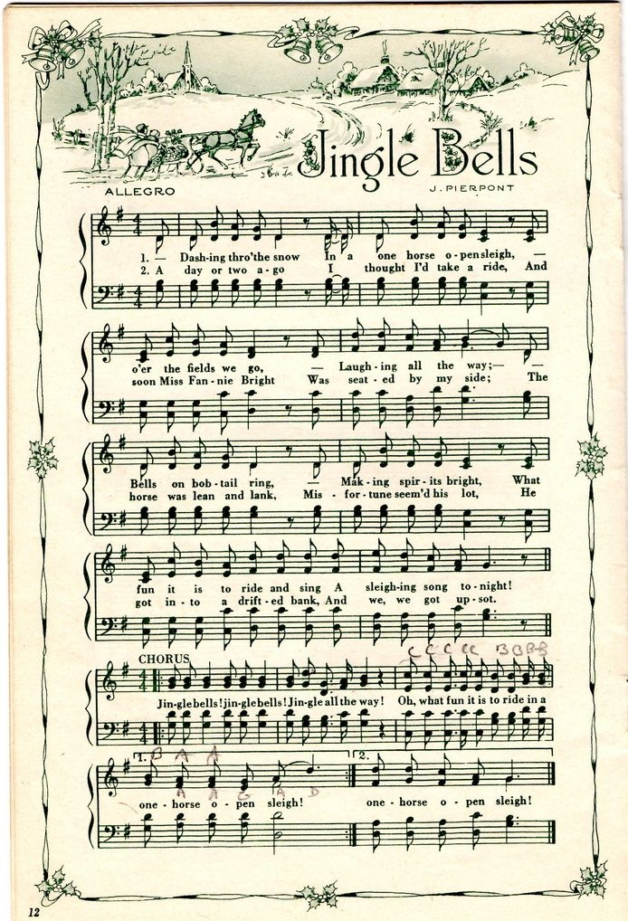 Remodelaholic 20 Free Printable Sheet Music Vintage Christmas Music 