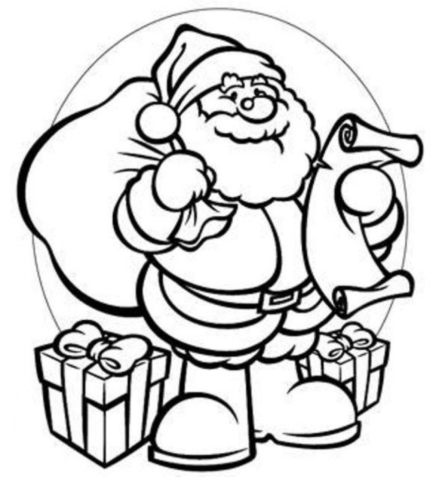 Santa Coloring Pages Christmas Coloring Pages Coloring Pages For