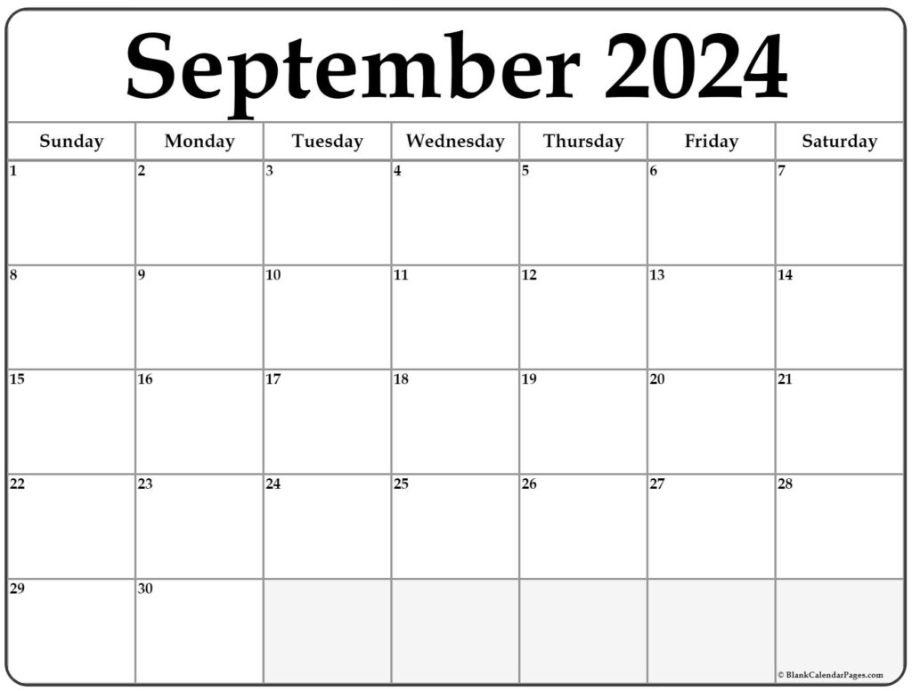 September 2023 Calendar Print Off PELAJARAN