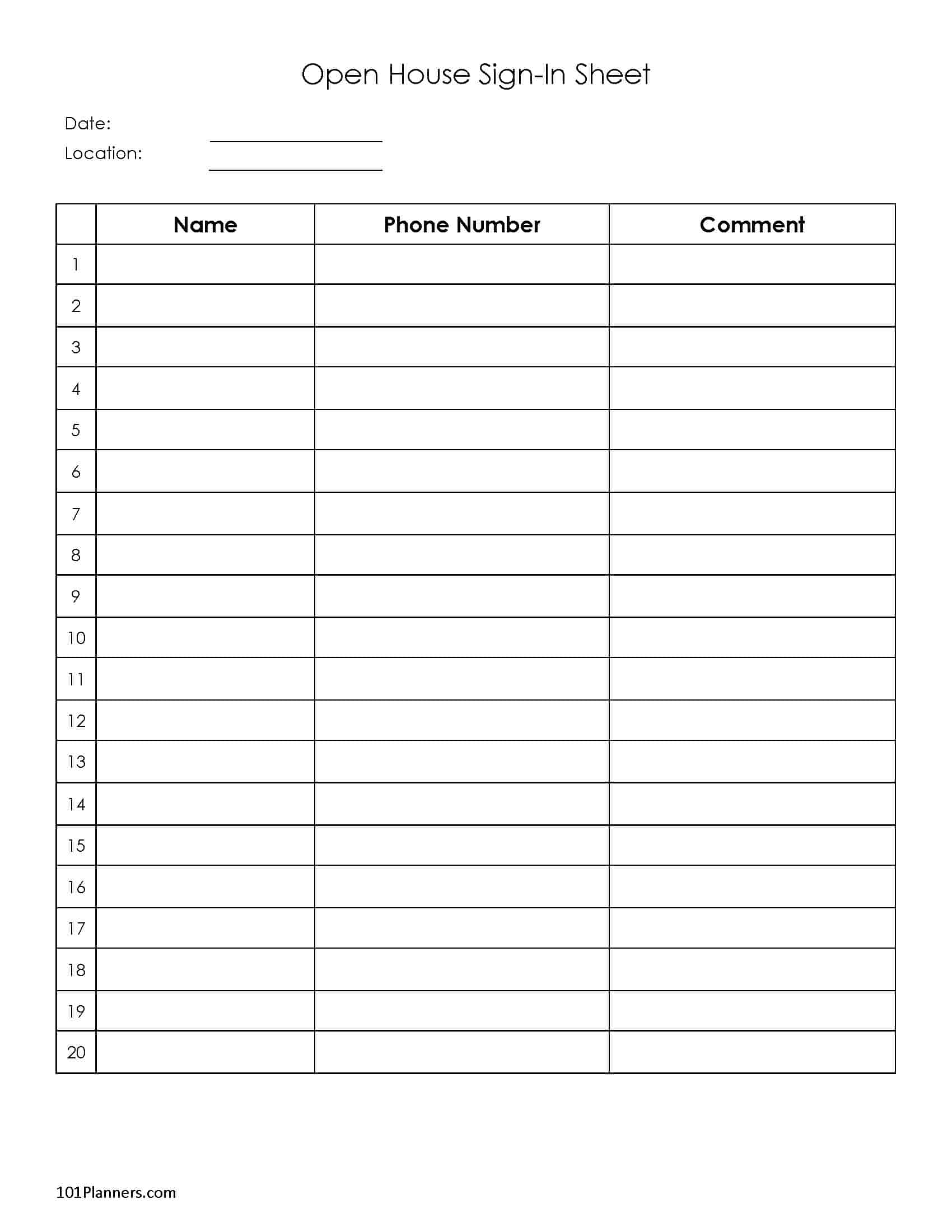 Student Sign In Sheet Template This Sheet Helps Teacher To Note Down