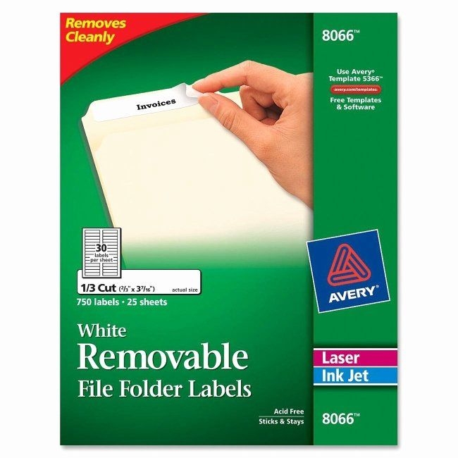 Template For File Folder Labels Unique Avery 8066 Removable Laser