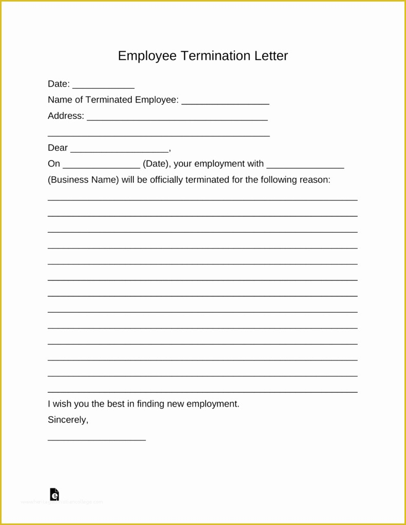 Termination Form Template Free Of Employee Pink Slip Template Bing