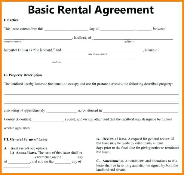 The Basic Rental Agreement For An Apartment Is Shown In This Document 