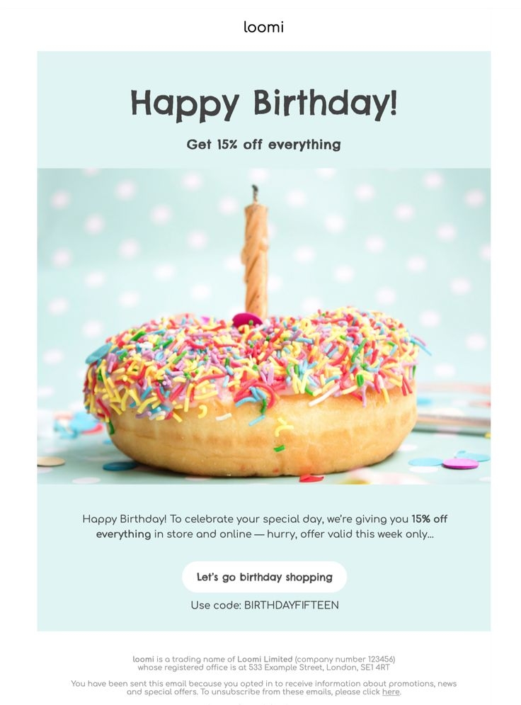 The Perfect Birthday Email Template Free Sample Example Format
