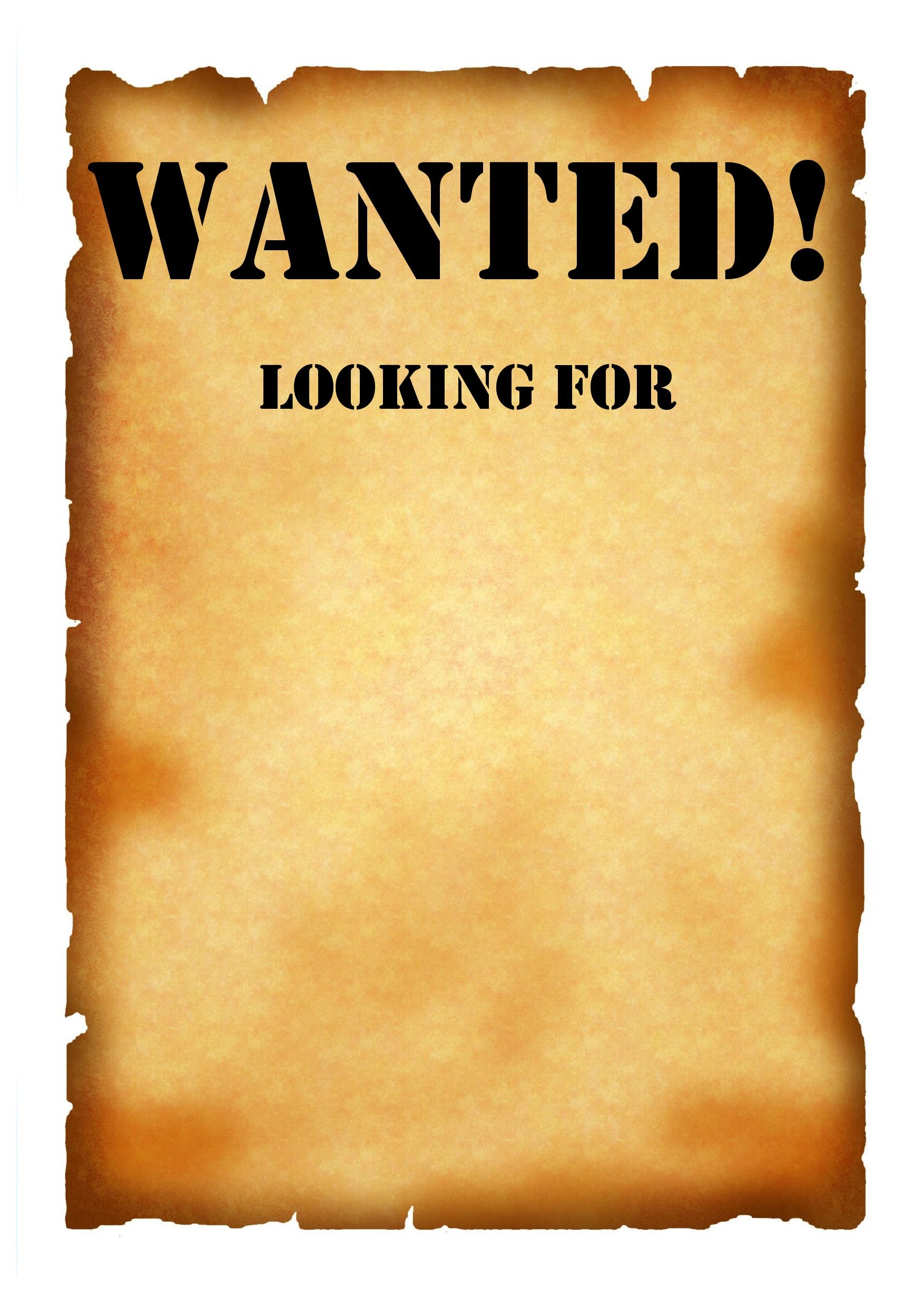 Wanted Poster Template Free Download